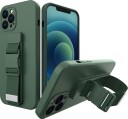 Hurtel Tauetui Gel Lanyard Cover Håndveske Lanyard Xiaomi Redmi 10X 4G / Xiaomi Redmi Note 9 Mørkegrønn