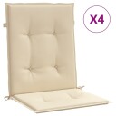 vidaXL Hage stolputer 4 stk. Beige 100 x 50 x 3 cm