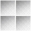  Sjekkplater 4 pcs sølv 50 x 50 cm Aluminium