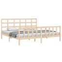 vidaXL Sengeramme med hodegavl 160x200 cm heltre