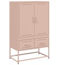  Highboard rosa 68x39x111,5 cm kaldvalset stål