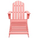 vidaXL Adirondack hagestol med ottoman heltre gran rosa