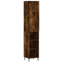 vidaXL Highboard røkt eik 34,5x34x180 cm konstruert tre 8720845484200