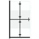 Sammenleggbar dusjvegg med halvfrostet ESG-glass 110x190 cm