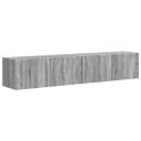  TV Veggskap 2 pcs Grå Sonoma 60 x 31 x 29.5 cm Konstruert tre