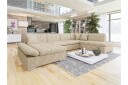 Zumar Sofa med Sjeselong og Divan 4 seter   Beige
