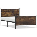  Sengeramme i metall uten madrass røkt eik 100x200 cm 8721102952678