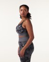 LEVITY Device Seamless Ruch Bra Dk Grey Leo - S