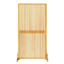 vidaXL Personvernsvegg Brun 79,5 x 50 x 150 cm Solid akasietre