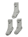 Nike 3W-3Pk Crew Sock Grey 27-35