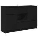 Serviesskap med skuff Svart 100 x 30 x 65,6 Konstruert tre