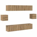  TV benksett 6 pcs Gammeldags håndverksmessig 80 x 30 x 30 cm