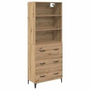  Høyskap med skuff Artisan Eik 69,5 x 34 x 180 cm Konstruert tre
