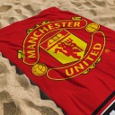 Licens Manchester United håndkle   70x140 cm   100% bomull   Mykt badehåndkle med Manchester United logo