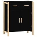 vidaXL Skjenk svart 62x38x75 cm konstruert tre