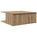  Kaffebord med skuff artisan eik 80 x 80 x 31 cm Konstruert tre