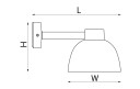 Herning midi vegglampe IP65 13/25W 3000/4000K Dimbar Grå