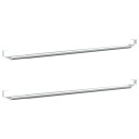 vidaXL Gardinstenger 2 stk hvit og sølv 60 105 cm aluminium