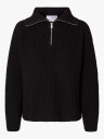 Selected Femme Bloomie Long Sleeve Knit Half Zip Sort L