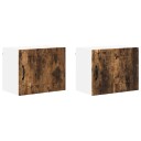  Kjøkkenskap 2 pcs Røkt eik 50 x 31 x 40 cm Konstruert tre