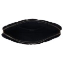 DARK Faux Fur Quilted Mac Cover Black
