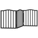 Vidaxl Hundeport Sammenleggbar 3 Paneler Svart 150 cm Poppeltre