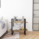 vidaXL Bokhylle 2 niv?er brun 80x30x70 cm heltre furu