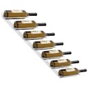 vidaXL Veggmontert vinstativ for 7 flasker 2 stk hvit metall