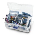 Sett med assorterte elektronikkomponenter + koblingsbrett - 31 elementer