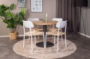 Venture Design Cirebon & Polly spisegruppe Natur/hvit 4 st stoler & bord 100 cm