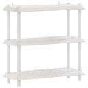 vidaXL Hyllesystem 3 nivåer 100 x 40 x 96 cm PP Hvit