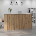  Resepsjonspult artisan eik 200x50x103,5 cm konstruert tre