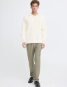 Casual Friday Cfnordin Ls Ribbed Polo Knit Cream XXL