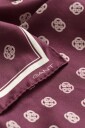 Gant Monogram Print Silk Scarf   Burgundy   ONE SIZE
