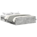 vidaXL Sengeramme betonggrå 135x190 cm 8721012158672