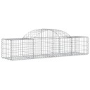 vidaXL Gabionkurver buede 10 stk 200x50x40/60 cm galvanisert jern