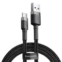 Baseus Cafule USB-C kabel 3m 2A USB 3.0 Grå-Svart