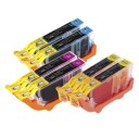 inkClub KCB44-6 Multipack, 6 blekkpatroner, 2 x Cyan/Magenta/Gul