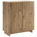 vidaXL Skjenk Artisan eik 67 x 34,5 x 75 cm Konstruert tre