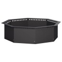 vidaXL Bålplassring Svart 80 x 80 x 25 cm Stål