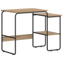 vidaXL Skrivebord med lagring Artisan eik 100 x 50 x 75 cm