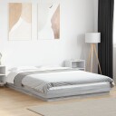 Sengeramme grå sonoma 140x200 cm konstruert tre 8721102618321