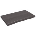 vidaXL Vegghylle m?rkegr? 100x60x6 cm behandlet heltre eik