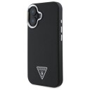 Guess Hardcase til iPhone 16 Plus 6.7" med Grained Triangle og MagSafe - Svart