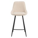 Sierra Barstol 97 cm Beige Fløyel / Svart Metall