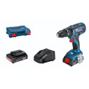 Bosch GSB 18V-28 Slagdrill 18V Med 2x2.0Ah batterier L-Boxx