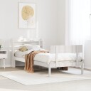  Sengeramme uten madrass hvit 90x190 cm heltre furu 3306606