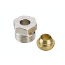 10stk Danfoss Klemringsfittings til stål- og kobberrør G 1/2" - 10mm.