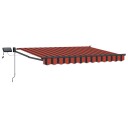 vidaXL Manuell utvidbar markise med LED lamper 3,5 x 2 m