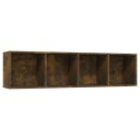 vidaXL Bokhylle/TV-benk r?kt eik 143x30x36 cm konstruert tre